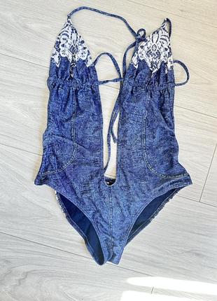 Купальник guess цельный джинс