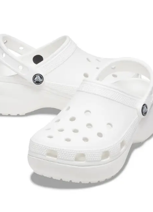 Crocs кроксы клоги сабо шлепки сандалии на платформе classic platform clog white