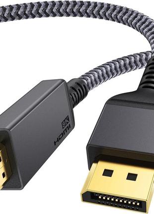 Кабель maxonar 8k displayport to hdmi