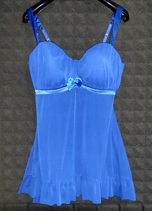 Соблазнительный пеньюар цвета royal blue на пышную красоту большой размер