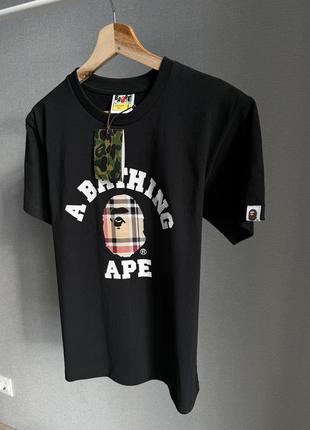 Футболка bape &amp; burberry5 фото