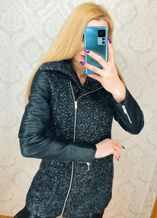 Пальто пальто экр кожа пальто рукав кожа пальто со смейкой