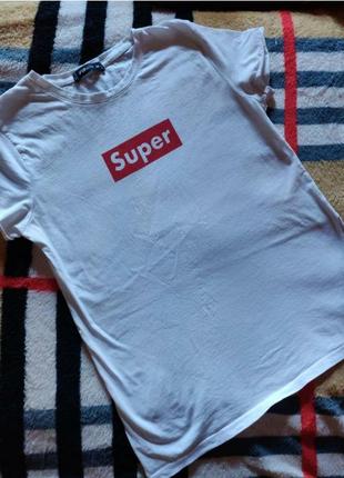Футболка с принтом super