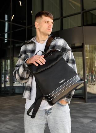 Чоловічий рюкзак sambag rene balance чорний2 фото