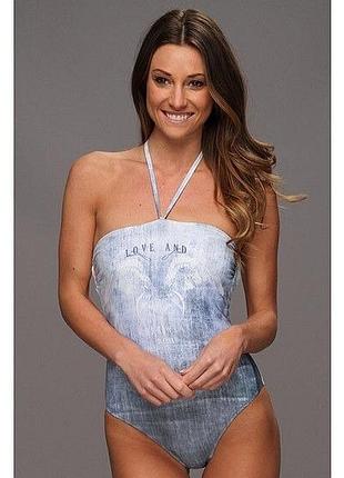 Целый купальник монокини diesel jeans светлый деним размер xs