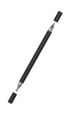 Універсальний стилус ручка 2в1 stylus touch pen для смартфона, телефона, планшета, сенсорного екрана чорний