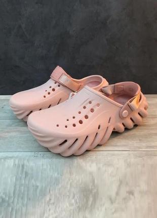 Крокс екхо клог рожеві crocs echo clog atmosphere stucco pink clay
