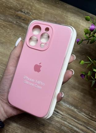 Чохол на iphone 14 pro про квадратні борти на айфон silicone case full camera на apple