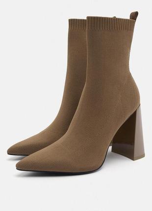 Ботильоны на каблуке zara