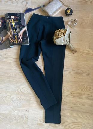Элегантные базовые брюки из плотной костюмной ткани, италия, размер m7 фото