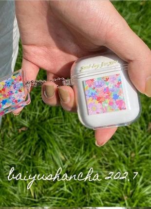 Чехол для наушников airpods  flowers 3 новинка 2024  !