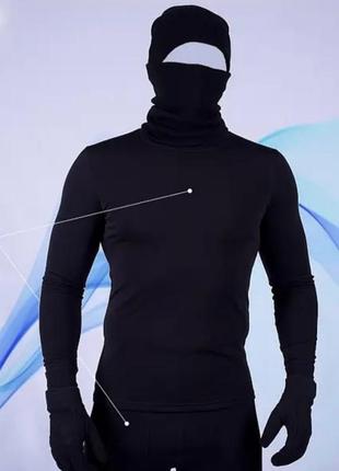 Термолонгслив мужской спортивный шерстяной thermowave merino odlo с высоки горлом