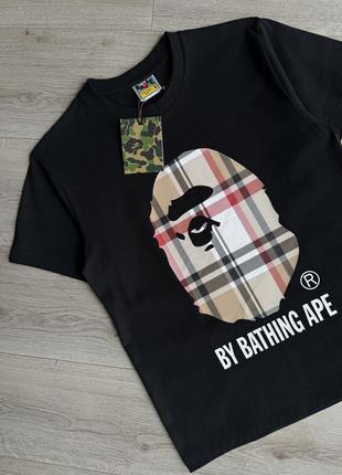 Футболка bape &amp; burberry3 фото