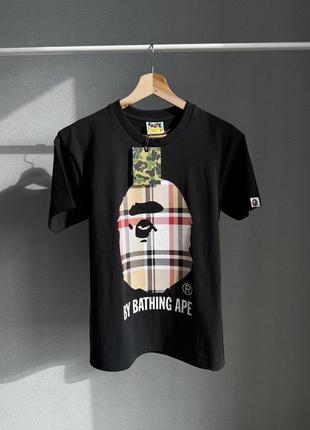 Футболка bape &amp; burberry5 фото