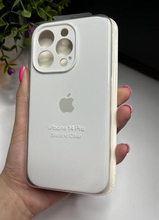 Чехол на iphone 14 pro об квадратных бортах на айфон silicone case full camera на apple