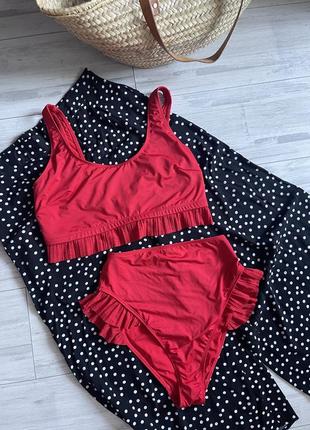 Купальник asos топ высокие плавки на большой размер груди