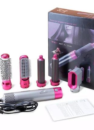 Стайлер 5в1 hot air styler для различных типов волос с функциями придания объема, выпрямления, укладки1 фото