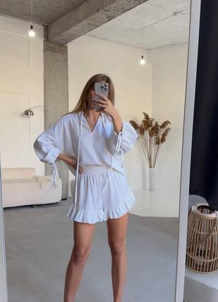 Костюм из льна - must have в жаркие дни ☀️🤍