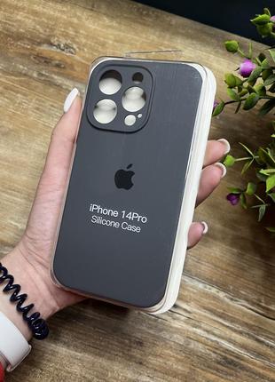 Чехол на iphone 14 pro об квадратных бортах на айфон silicone case full camera на apple1 фото