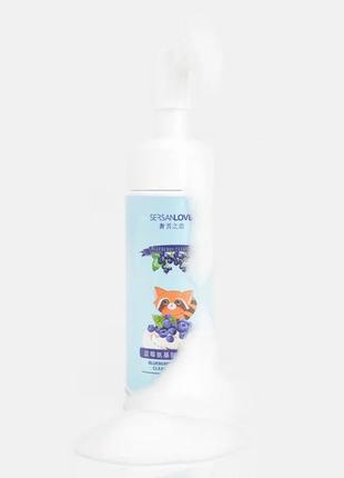 Пінка-мус з чорницею sersan love blueberry amino acid cleansing mousse, 150 мл2 фото