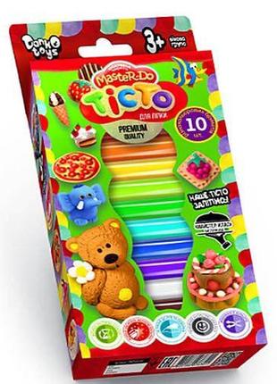 Тісто для ліпки "master do" 10 кольорів, danko toys, tmd-02-02