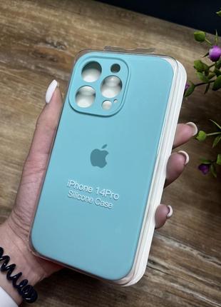 Чехол на iphone 14 pro об квадратных бортах на айфон silicone case full camera на apple