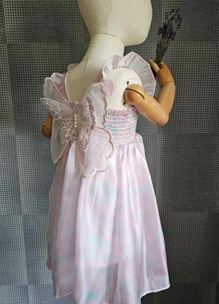 Літня легенька різнобарвна святкова сукня сарафан з крилами метелика на 1 2 3 4 5 6...