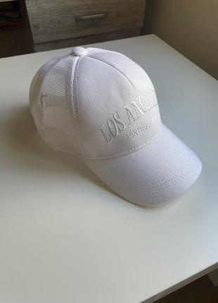 Кепка бейсболка с сеткой белая los angeless