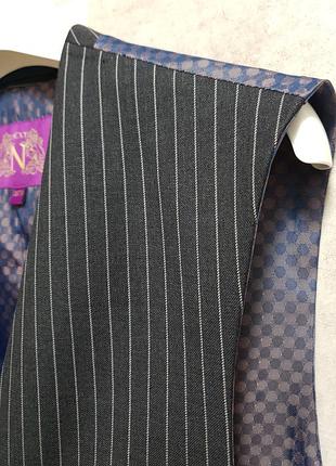 Next ~ s - 48 (38r) - черная графитовая в полоску - жилетка мужская классическая жилетка