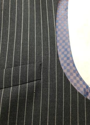 Next ~ s - 48 (38r) - черная графитовая в полоску - жилетка мужская классическая жилетка