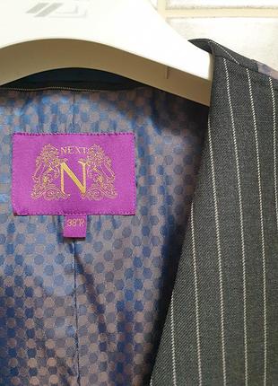 Next ~ s - 48 (38r) - черная графитовая в полоску - жилетка мужская классическая жилетка