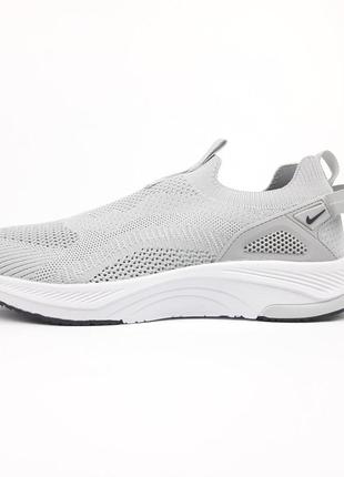Nike тапки мокасини сліпони сітка світло сірі 42  ods11269