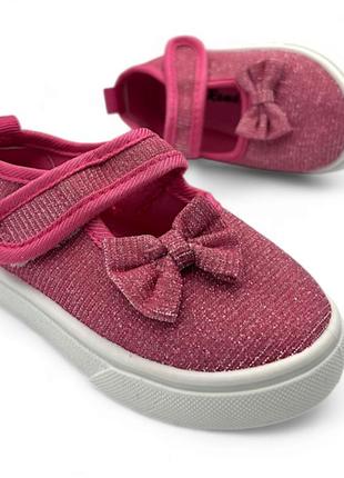 Детские текстильные тапочки для девочки 21-26р
