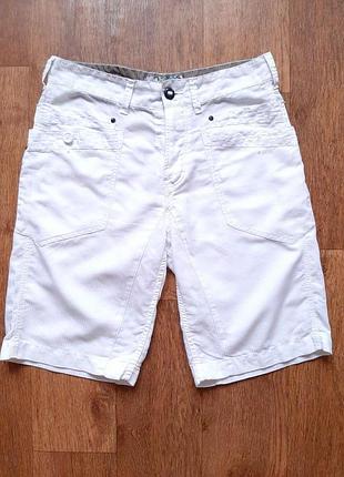 Шорти білі лляні river island розмір 32" 33" англія льон бавовна