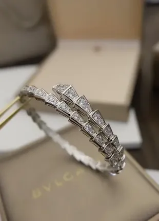 Браслет "молния" в серебряном цвете