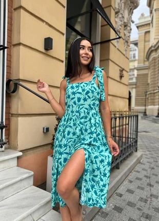 Яркий сарафан на завязках из натуральной ткани 💝💐💝 платье платья