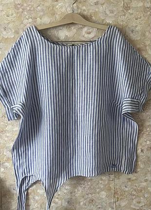 Льняная блуза рубашка лен бохо jean paul