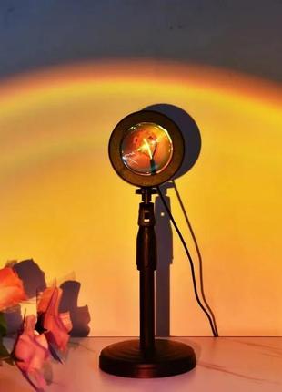 Проекционная лампа sunset lamp с эффектом заката rgb, атмосферная лампа