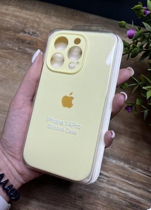 Чохол на iphone 14 pro про квадратні борти на айфон silicone case full camera на apple1 фото