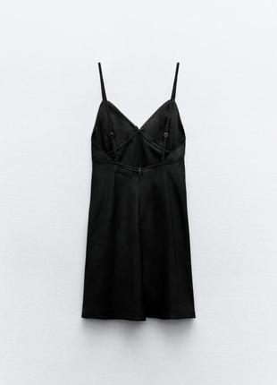 Черное короткое платье zara
