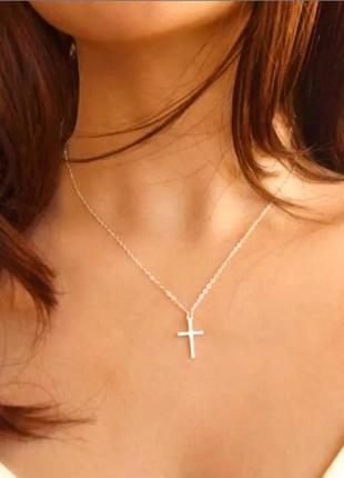 Подвеска крест цепочка крестик кулон