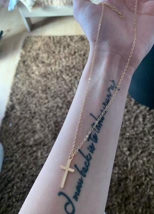 Подвеска крест цепочка крестик кулон