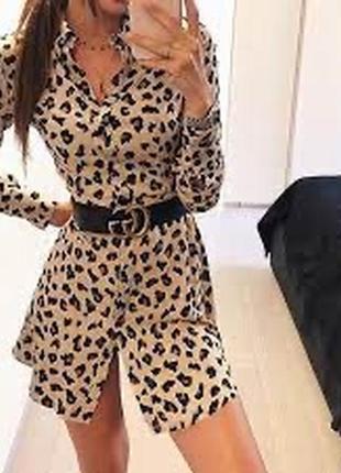 Bershka платье леопард