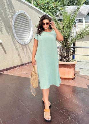 Женское летнее платье миди льняное из льна,женское летнее платье леён мыды длинное...