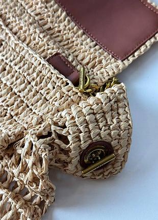 Сумка шоппер плетёная рафия летняя брендовая в стиле ysl соломенная tote