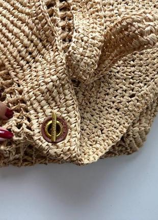 Сумка шоппер плетёная рафия летняя брендовая в стиле ysl соломенная tote