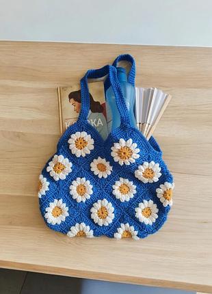 Сумка вязаная крючком daisy crochet