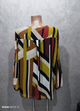 Чарівна яскрава блузка у принт універсального голландського бренду c&a5 фото