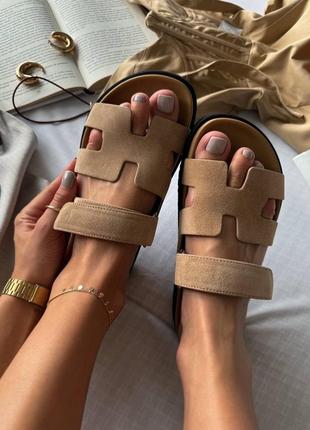 Шлепанцы в стиле hermes shypre