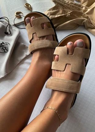 Шлепанцы в стиле hermes shypre